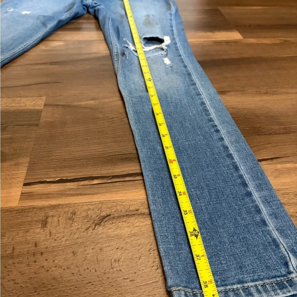 Womens Levis 524 Skinny Distressed Denim Jeans Size 7 - Picture 6 of 7
